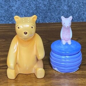 Treasure Craft Classic Pooh and Piglet Salt‎ and Pepper Shakers Vintage NEW